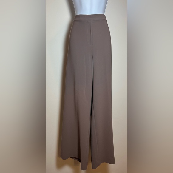 NWT!! St. John Taupe Wide Leg Dress Slacks - Picture 2 of 10